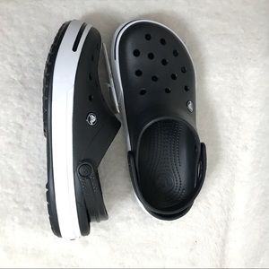 Black and White new CROCS crocband clog size 10